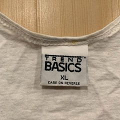 Vintage Y2K Trend Basics Streetwear Grunge Punk Hip-Hop Skater White Tank Top XL