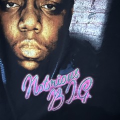 Notorious BIG Black Graphic Tshirt Medium HIp Hop Rap Rapper Big Poppa Retro 90s