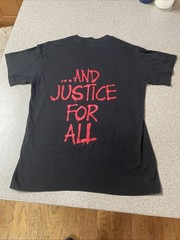 🔥🔥VINTAGE 80s Metallica and Justice For All – Shirt Size LARGE – Black – 1988