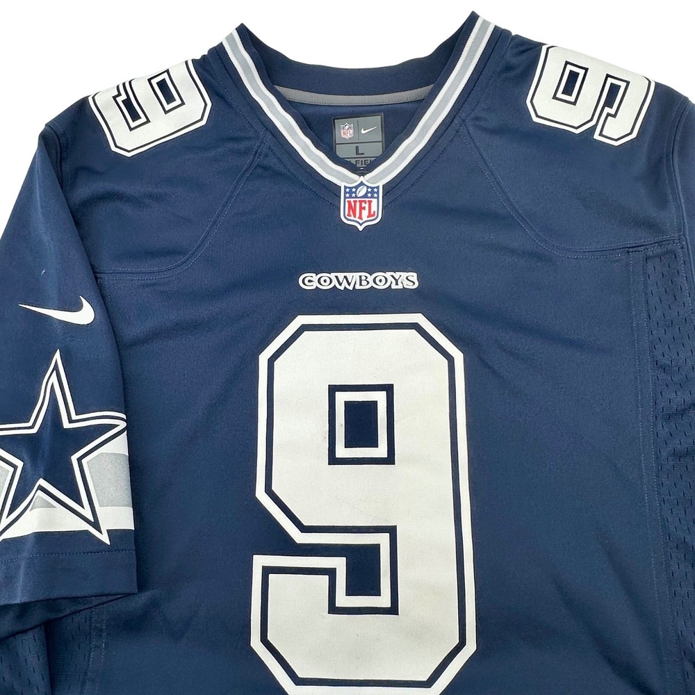Nike Dallas Cowboys Tony Romo 9 NFL On Field Jersey Mens Large Navy Blue L