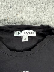 Each x Other Shirt Mens Medium Black Crew Neck Embroidered Logo Tee Summer