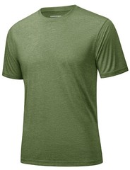 Mens Short Sleeve Athletic Shirt Gym Workout Runing Performance Dry Fit Casual T