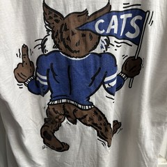 Vintage Kentucky Wildcats Shirt Mens XL 1986 Double Side Graphic 80s Screen Star