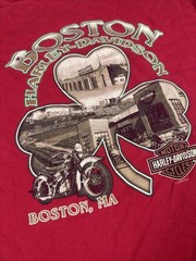 Vintage 2010 Harley Davidson Boston, MA T Shirt Large
