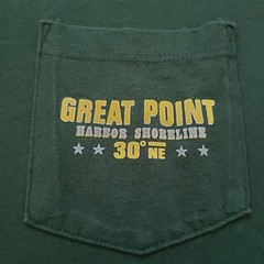 Vintage 90s Nautica Great Point Flag Size XL USA Made Mens Green 2 Sided T-Shirt