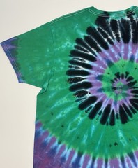 Tie Dye Swirl Adult Unisex T-Shirt Size XL Hand Dyed Multicolor Long Length Tee