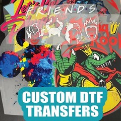 Custom Iron On DTF Transfers Ready To Press Tshirt Hoodie lot Heat Press Designs