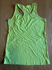 Nike The Athletic Dept Women Large Neon Green Pink Logo Slim Fit Racerback Tank