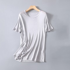 Men’s 50% Silk 50% Viscose T-Shirts Short Sleeve Crew Neck undershirt SS201