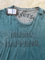 Converse Allstars Men’s Short Sleeve T-Shirt Music Happens Band XL Navy Fade Tee