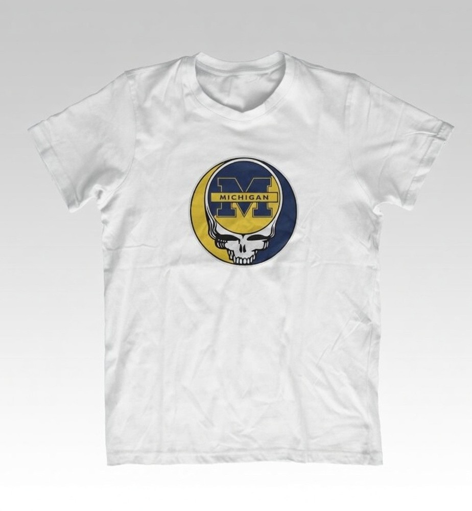 ZJD Grateful Dead inspired UMich T-shirt Ann Arbor U Flint Shakedown Tee
