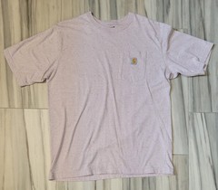 L Carhartt K87 V39 Loose Fit Heavyweight Short-Sleeve Pocket Amethyst Fog Nep
