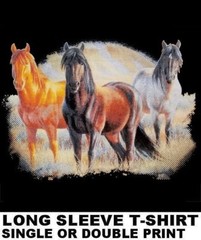 MUSTANG QUARTERHORSE RED SORREL CHESTNUT BAY DAPPLE GRAY HORSE T-SHIRT WS301