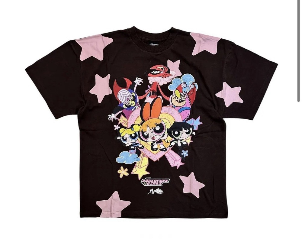 Civil Regime x Powerpuff Girls American Classic Oversized Tee Brown Size L