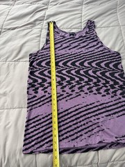 Men’s KR3W Skater Psychedelic Black & Purple Tank Top Size XL Grunge