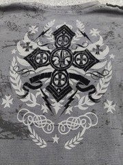 Xtreme Couture Shirt Small Gray Thermal Long sleeve Waffle Cross by Affliction