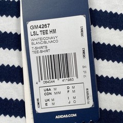 Adidas x Human Made Long Sleeve Tee Mens Size M White Navy Striped GM4267