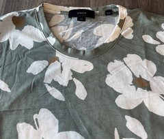 Vince Men’s Short Sleeve Tee Floral Print Green 100% Pima Cotton Sz L NWOT