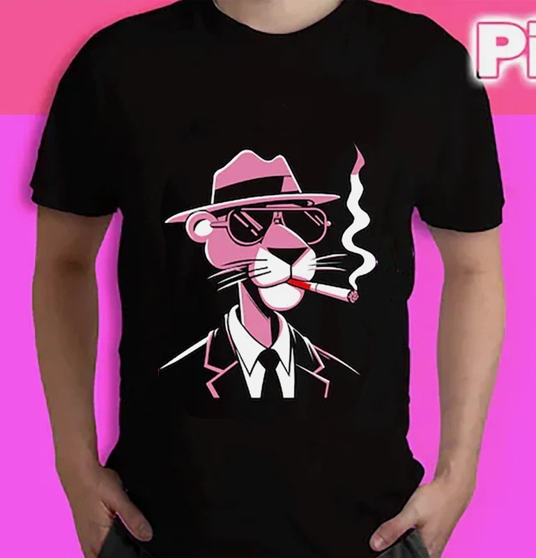 Retro Cartoon Pink Panther Pink Lover Gift Shirt All Size S-5XL For Fan HN15