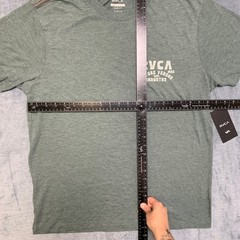 Vintage RVCA Ridge SS Dye T Shirt Mens Large Olive Green Crew Neck Summer Tee