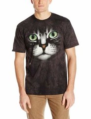 The Mountain Emerald Eyes Cat Kittens Cats Cute Russian Blue Animal T-Shirt S-4X