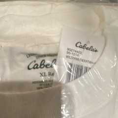 Cabela’s Wildlife Mule Deer T-Shirt White XL Crew Neck Short Sleeve