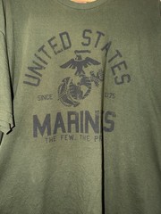 Bayside Men’s United States Marines The Few The Proud 100% Cotton Made In USA XL