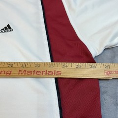 Adidas Climalite T-Shirt Men’s XL White/Red 3 Stripes Athletic Exercise Running