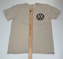 Volkswagen Bus Shirt Mens Medium Tan Original Bus 1960 Style front logo car