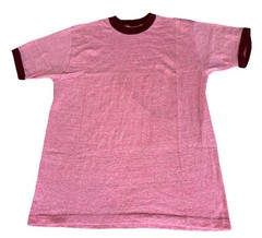VTG Towncraft Shirt Men’s L Pink Red Ringer 50/50 60s 70s JCPenneys Two Tone