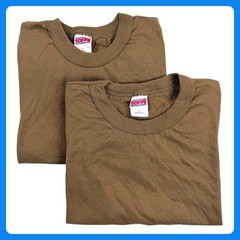 Soffe 2 Pack Military T-Shirt Mens Large Brown Cotton Blend Made in USA Tactical