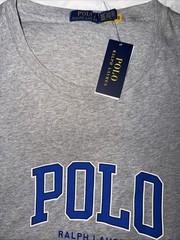 Polo Ralph Lauren M Print Shop Graphic Logo T-Shirt Blue/Grey 4XLT Big & Tall