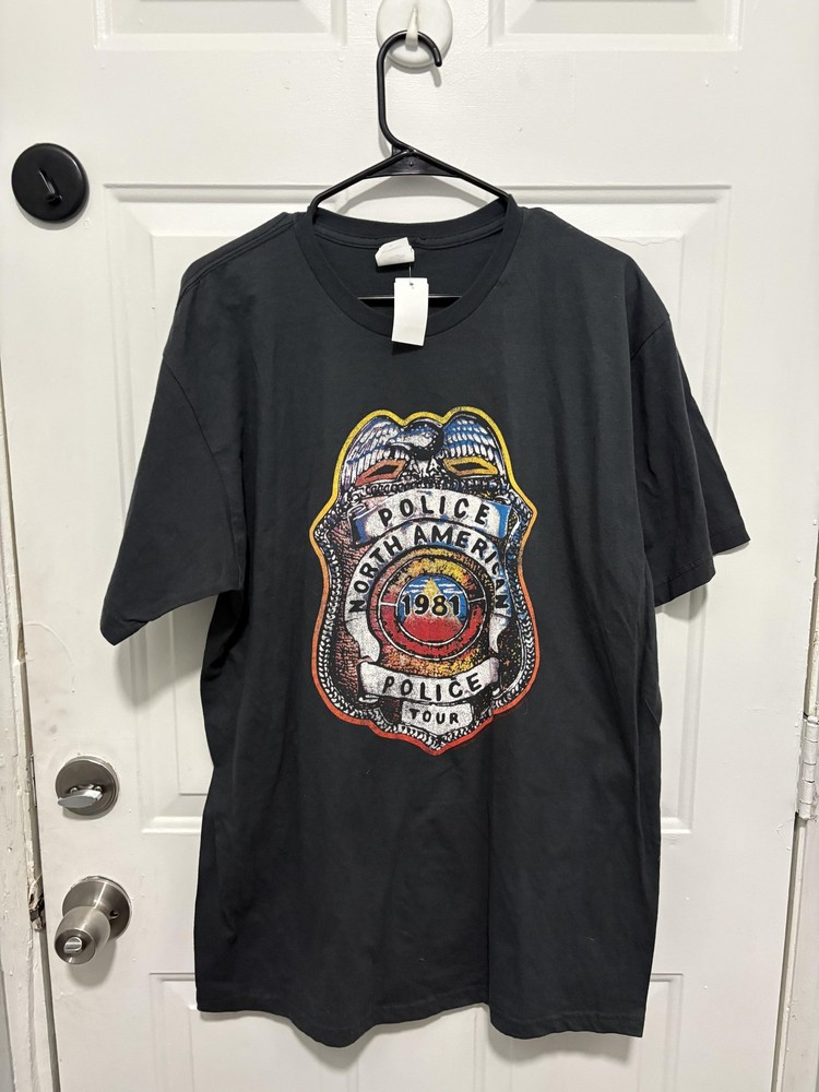 The Police Shirt Mens 2XL Gray 1981 North American Tour Bay Island Sportswear
