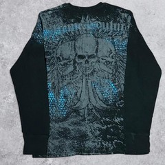 Y2K Grunge Affliction Style Xtreme Couture Thermal Long Sleeve Shirt – Size XL!