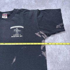 Vintage Boston Ironworkers Shirt Mens XL Harley Davidson Parody Fade