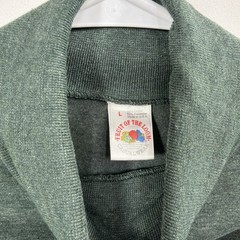 Vintage 90s Mens Hand Painted Eagle Green Turtleneck Long Sleeve Shirt Size L
