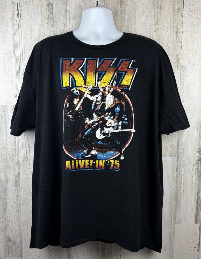 KISS Alive In 75’ Graphic T-Shirt 3XL (28”x31”)