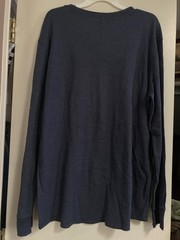 Hanes Mens Navy Blue Crewneck Thermal Long Sleeve Shirt Size 2X (50-52) NWT