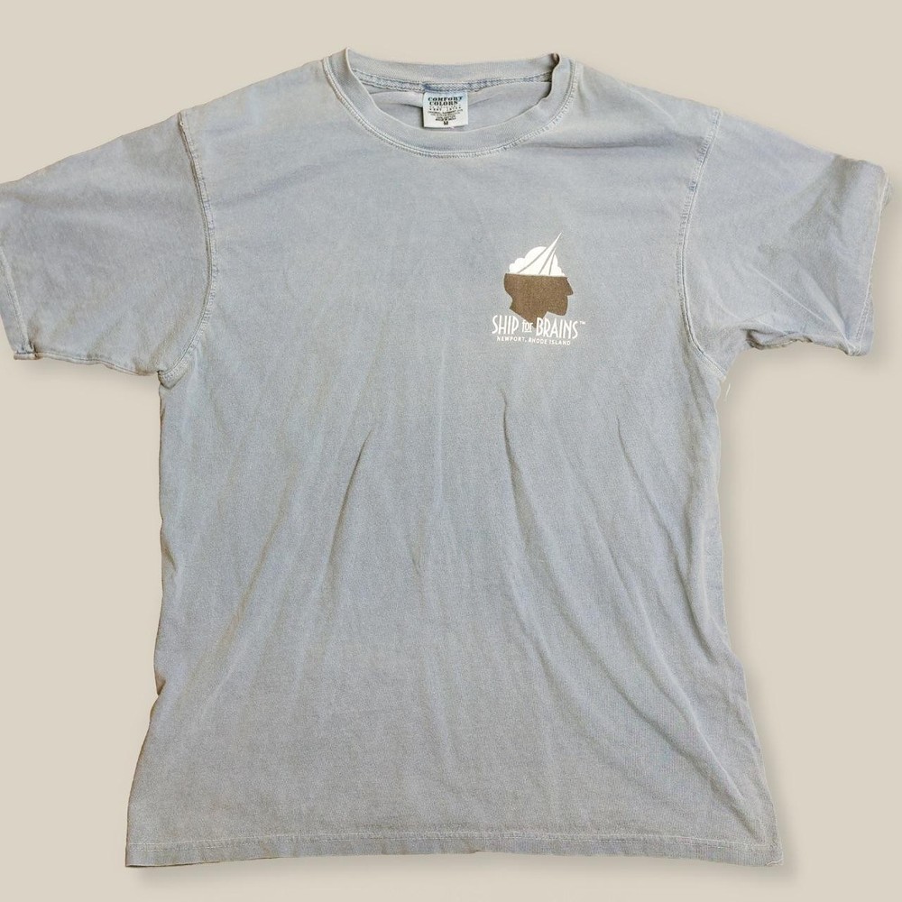 Vintage-style Bite Me Bait Ship for Brains graphic tee Newport, Rhode Island