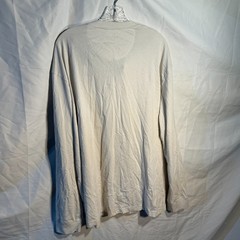 Mens Goodfellow Co Cream Ivory Henley Button Solid Men’s XXL Long Sleeve T-Shirt