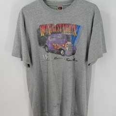 Vtg Fruit Of The Loom Hot August Nights 2001 15th Anniversary T-Shirt Gray XL