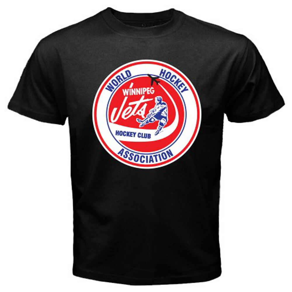 Winnipeg Jets World Hockey Association Men’s Black T-Shirt Size S-5XL