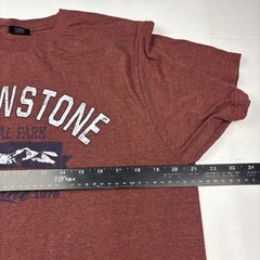 Yellowstone National Park Adult Large T-Shirt Rusty Red Mountains Cotton Poly