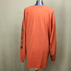 Carhartt Long Sleeve Tee Shirt COLOR VARIES Logo Spellout Sleeve Dark Orange 2XL