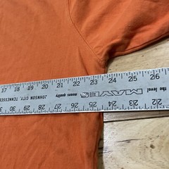 PROSPIRIT Shirt Men L Orange Grunge Skate Tee Knit Thick Stitch Hem Halloween L