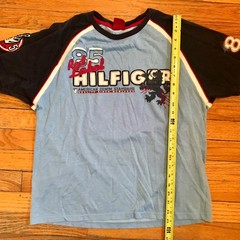 Vintage Tommy Hilfiger Red Label 85 Jersey T-Shirt Blue/Blue Mens Medium #565