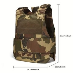 Body Bulletproof Vest Front Back Plates Armor Tactical Jacket Guard Security Kit