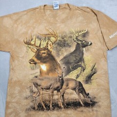 Vintage Branson Shirt Men Large Tie Dyed Missouri Deer Buck Hunting Hunter Adult