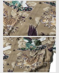 NON STOCK Vintage T-Shirt Print Shirt Men’s Short Sleeve Shirt Cuban Casual Tops