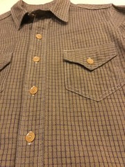 JOHN GLUCKOW WAREHOUSE The Madison Shirt JG17 Size 36 One Wash Dobby Check Men